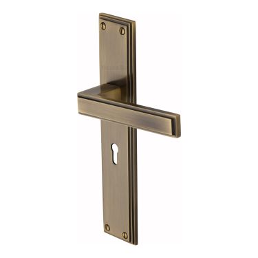 Click Here To Enlarge This Photo Of ATL6700-AT Heritage Brass Atlantis Long Lever Lock Antique Brass finish