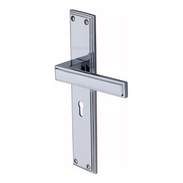 Click Here To Enlarge This Photo Of ATL6700-PC Heritage Brass Atlantis Long Lever Lock Polished Chrome finish