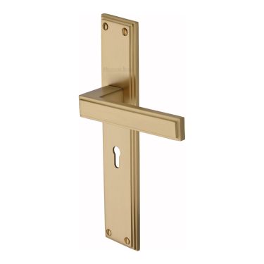 Click Here To Enlarge This Photo Of ATL6700-SB Heritage Brass Atlantis Long Lever Lock Satin Brass finish