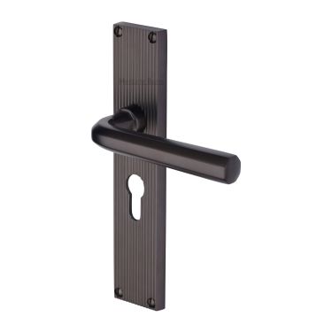 Click Here To Enlarge This Photo Of RR3748-MB Heritage Brass Octave Reeded Backplate Europrofile Matt Bronze finish