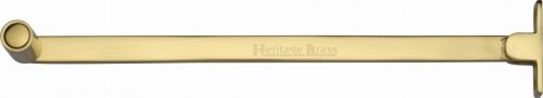 Click Here To Enlarge This Photo Of V1119 10-PB Heritage Brass Casement Stay Roller Arm Design 254mm Polished Brass Finish