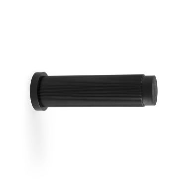 Click Here To Enlarge This Photo Of AW602-75-BL - Alexander & Wilks Projection Cylinder Doorstop Reeded 75x20mm - Black