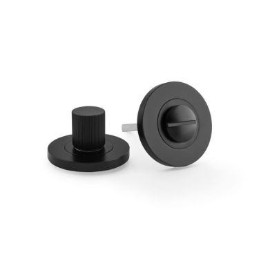 Click Here To Enlarge This Photo Of AW792BL - Alexander & Wilks Thumbturn & Release Reeded on 50x6mm Rose - Black