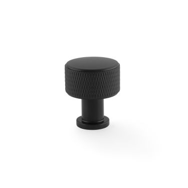 Click Here To Enlarge This Photo Of AW807K-29-BL - Alexander & Wilks Lucia Knurled Cupboard Knob - Black - 29mm