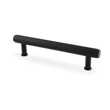Click Here To Enlarge This Photo Of AW809-128-BL - Alexander & Wilks Crispin Knurled T-Bar Cupboard Pull Handle - Black - Centres 128mm