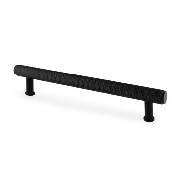 Click Here To Enlarge This Photo Of AW809-160-BL - Alexander & Wilks Crispin Knurled T-Bar Cupboard Pull Handle - Black - Centres 160mm