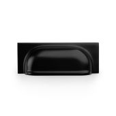 AW905BL - Alexander & Wilks Quantock Cup Pull Handle - Black - Centres 96mm