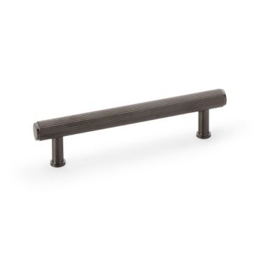 Click Here To Enlarge This Photo Of AW809R-128-DBZPVD - Alexander & Wilks Crispin Reeded T-Bar Cabinet Pull 128mm Centres - Dark Bronze