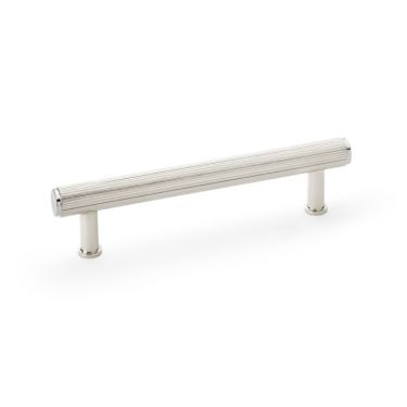 Click Here To Enlarge This Photo Of AW809R-128-PN - Alexander & Wilks Crispin Reeded T-Bar Cabinet Pull 128mm Centres - Polished Nickel