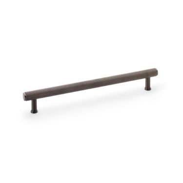 Click Here To Enlarge This Photo Of AW809R-224-DBZPVD - Alexander & Wilks Crispin Reeded T-Bar Cabinet Pull 224mm Centres - Dark Bronze