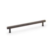 AW809R-224-DBZPVD - Alexander & Wilks Crispin Reeded T-Bar Cabinet Pull 224mm Centres - Dark Bronze