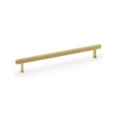 AW809R-224-SBPVD - Alexander & Wilks Crispin Reeded T-Bar Cabinet Pull 224mm Centres - Satin Brass