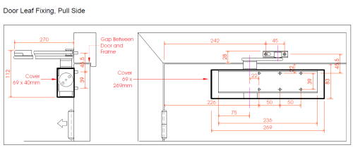 Click Here To Enlarge This Photo Of TS&period;9205DABC&period;SRFB&period;ACAC - Rutland Size 2-5 Designer Slimline Overhead Door Closer with Backcheck & Delayed Action - Antique Copper