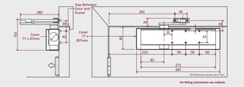 Click Here To Enlarge This Photo Of TS&period;9206DABC&period;SRFB3&period;PNPPNP - Rutland Size 2-6 Designer Slimline Overhead Door Closer with Backcheck & Delayed Action - Polished Nickel