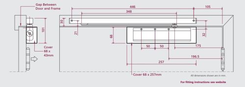 Click Here To Enlarge This Photo Of TS&period;11205&period;SR&period;2&period;SNPSNP - Rutland Size 2-5 Slide Arm Cam Action Door Closer c&sol;w Semi Radius Cover - Satin Nickel