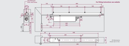 Click Here To Enlarge This Photo Of ITS&period;11205&period;2&period;5&period;BK - Rutland Size 2-5 Concealed Cam Action Door Closer c&sol;w SA Connector Bar - Black