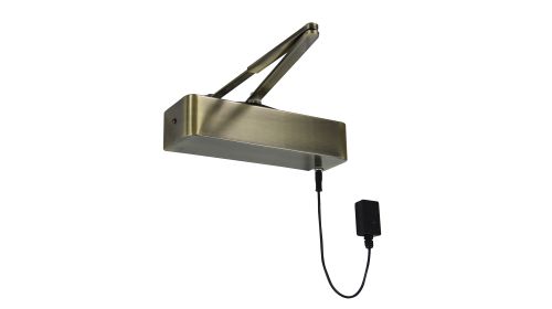 Click Here To Enlarge This Photo Of ETS&period;18314&period;AB - Rutland Rutland Responder 24 Size 4 Hold Open&sol;Swing Free Electromagnetic Door closer - Antique Brass