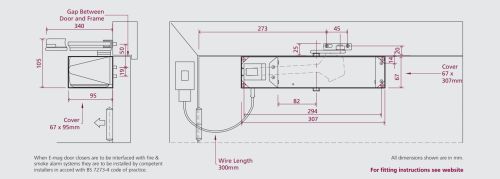 Click Here To Enlarge This Photo Of ETS&period;18314&period;PVD - Rutland Rutland Responder 24 Size 4 Hold Open&sol;Swing Free Electromagnetic Door closer - Polished Brass