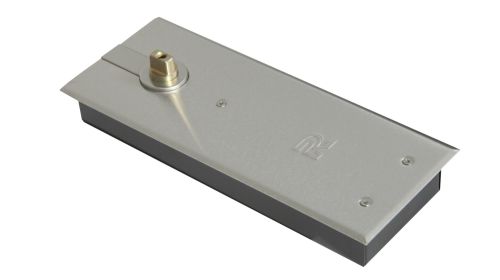Click Here To Enlarge This Photo Of TS&period;7104HO&period;SAX&period;SSLH - Rutland Size EN&period;1-4 Single Action &lpar;Hold Open&rpar; Floor Spring with Backcheck & Stainless Steel Cover Plates - Left Hand Opening