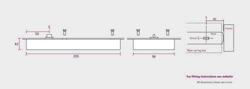 Click Here To Enlarge This Photo Of TS&period;7306HO&period;DAX&period;SS - Rutland Size EN&period;3-6 Heavy Duty Double Action &lpar;Hold Open&rpar; Floor Spring with Stainless Steel Cover Plates