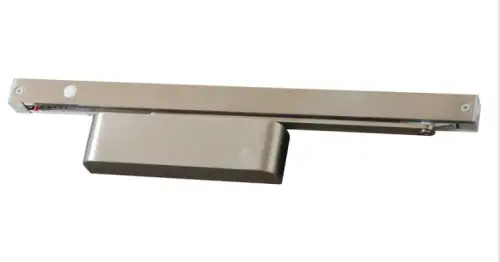 Click Here To Enlarge This Photo Of TS&period;FIRETRAK&period;114&period;SNP - Rutland Rutland FIRETRAK Size 2-4 Electromagnetic Hold Open Slide Rail Door Closer - Satin Nickel