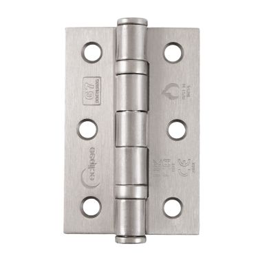 Click Here To Enlarge This Photo Of Eclipse 14098 Grade 7 Satin Nickel &lpar;Mild Steel&rpar; Ball Bearing Hinges 76 x 51 x 2mm