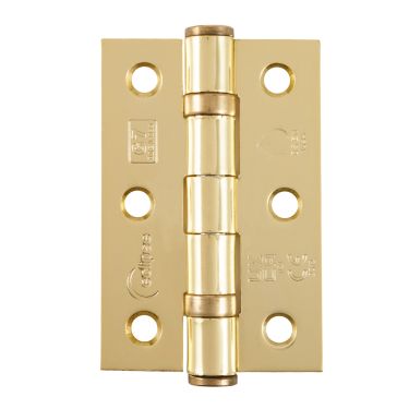 Click Here To Enlarge This Photo Of Eclipse 14103 Grade 7 Polished Brass &lpar;Mild Steel&rpar; Ball Bearing Hinges 76 x 51 x 2mm