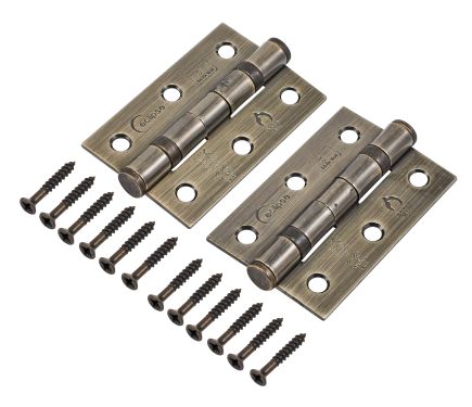Click Here To Enlarge This Photo Of Eclipse 14097 Grade 7 Antique Bronze &lpar;Mild Steel&rpar; Ball Bearing Hinges 76 x 51 x 2mm
