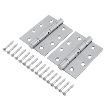 Click Here To Enlarge This Photo Of Eclipse 14935 Grade 11 Satin Chrome &lpar;Mild Steel&rpar; Ball Bearing Hinges 102 x 76 x 2&period;7mm