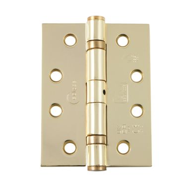 Click Here To Enlarge This Photo Of Eclipse 14933 Grade 11 Polished Brass &lpar;Mild Steel&rpar; Ball Bearing Hinges 102 x 76 x 2&period;7mm