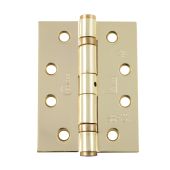 Eclipse 14933 Grade 11 Polished Brass &lpar;Mild Steel&rpar; Ball Bearing Hinges 102 x 76 x 2&period;7mm