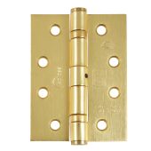 Eclipse 14878 Grade 11 Satin Brass &lpar;Mild Steel&rpar; Ball Bearing Hinges 102 x 76 x 2&period;7mm