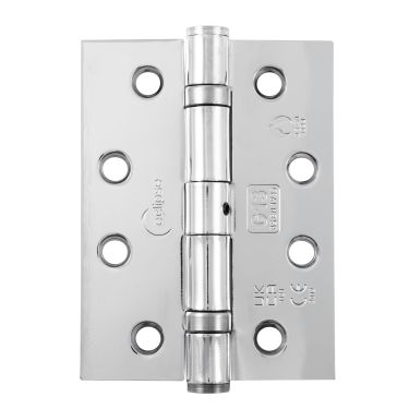 Click Here To Enlarge This Photo Of Eclipse 14974 Grade 13 Polished Chrome &lpar;Mild Steel&rpar; Ball Bearing Hinges 102 x 76 x 2&period;7mm