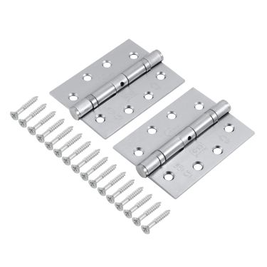 Click Here To Enlarge This Photo Of Eclipse 14975 Grade 13 Satin Chrome &lpar;Mild Steel&rpar; Ball Bearing Hinges 102 x 76 x 2&period;7mm