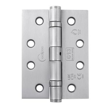 Click Here To Enlarge This Photo Of Eclipse PK975 Grade 13 Satin Chrome &lpar;Mild Steel&rpar; Ball Bearing Hinges 102 x 76 x 2&period;7mm &lpar;Pack of 3&rpar;