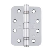 Eclipse 14105 Grade 11 Polished Chrome &lpar;Mild Steel&rpar; Ball Bearing Radius Corner Hinges 102 x 76 x 2&period;7mm