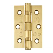 Eclipse 14852SBP Grade 7 Satin Brass &lpar;Stainless Steel&rpar; Ball Bearing Hinges 76 x 51 x 2mm
