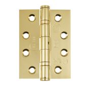 Eclipse 14882 Grade 13 Polished Brass &lpar;Stainless Steel&rpar; Ball Bearing Hinges 102 x 76 x 3mm
