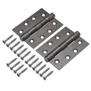 Click Here To Enlarge This Photo Of Eclipse 14854DBZ Grade 13 Dark Bronze &lpar;Stainless Steel&rpar; Ball Bearing Hinges 102 x 76 x 3mm