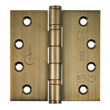 Click Here To Enlarge This Photo Of Eclipse 14841MAB Grade 13 Matt Antique Brass &lpar;Stainless Steel&rpar; Ball Bearing Hinges 102 x 102 x 3mm