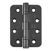 Eclipse 14869BLK Grade 13 Matt Black &lpar;Stainless Steel&rpar; Ball Bearing Radius Corner Hinges 102 x 76 x 3mm