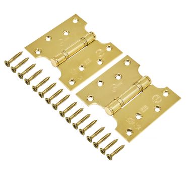 Click Here To Enlarge This Photo Of Eclipse 14991 Grade 13 Polished Brass &lpar;Stainless Steel&rpar; Parliament Hinges 102 x 51 x 102mm