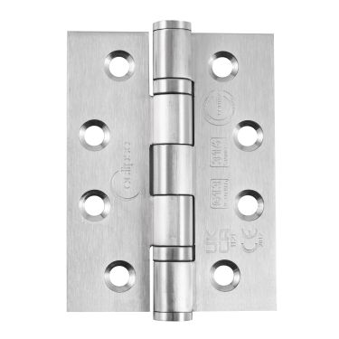 Click Here To Enlarge This Photo Of Eclipse 14883 Grade 13 Satin Stainless Steel &lpar;SUS-316&rpar; Ball Bearing Hinges 102 x 76 x 3mm