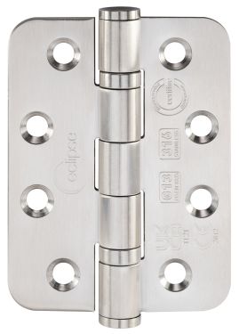 Click Here To Enlarge This Photo Of Eclipse 14869G316 Grade 13 Satin Stainless Steel &lpar;SUS-316&rpar; Ball Bearing Radius Hinges 102 x 76 x 3mm