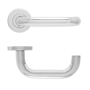 Click Here To Enlarge This Photo Of Eclipse 34407 Polished Stainless Steel 19mm Safety Lever on Round Rose Set
