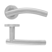 Eclipse 34404 Satin Stainless Steel 19mm Arched Lever on Round Rose Set