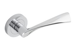 Eclipse 62110 Polished Chrome 'Monza' Lever on Round Rose Set &lpar;Freestyle Range&rpar;