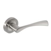 Eclipse 62112 Satin Nickel 'Monza' Lever on Round Rose Set &lpar;Freestyle Range&rpar;
