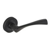 Eclipse 62111 Matt Black 'Monza' Lever on Round Rose Set &lpar;Freestyle Range&rpar;