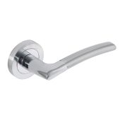 Eclipse 62115 Polished&sol;Satin Chrome 'Tifosi' Lever on Round Rose Set &lpar;Freestyle Range&rpar;